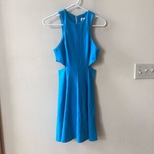 Amanda Uprichard Juliette Cut Out Dress Blue